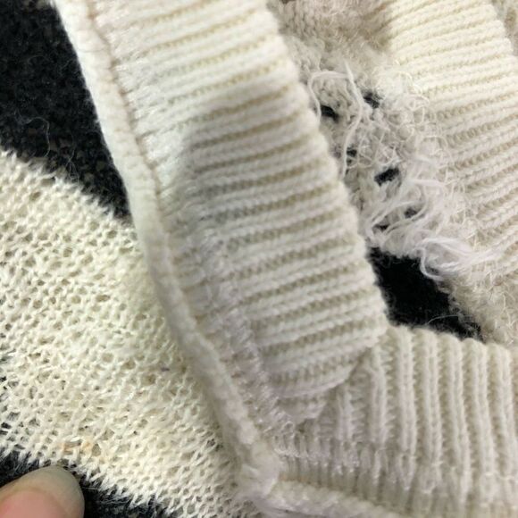 Free People We the Free Pullover Striped Lace Sleeves Knitted Sweater SXS - Picture 12 of 15